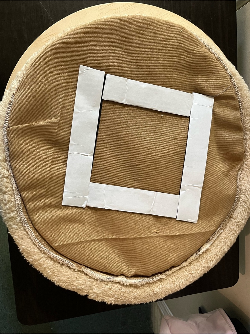 Plush Wall-Mounted Cat Bed in Beige - Picture 5 of 7